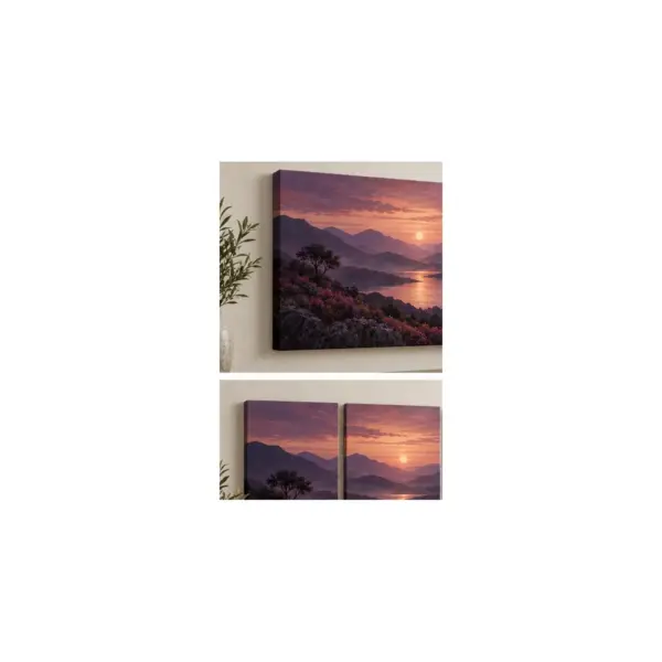 Aubergine Horizon Matte Canvas Wall Art