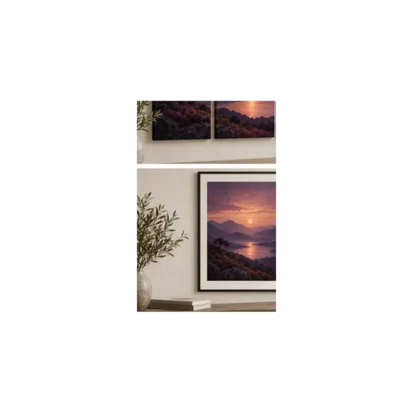 Aubergine Horizon Five-Panel Canvas Set