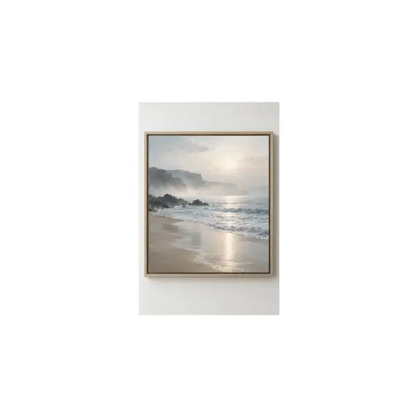 Coastal Silence Framed Canvas Wall Art