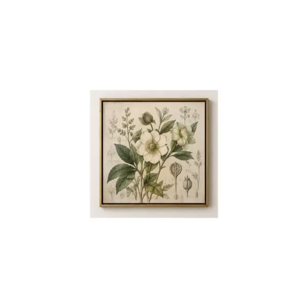 Botanical Study Framed Canvas Wall Art