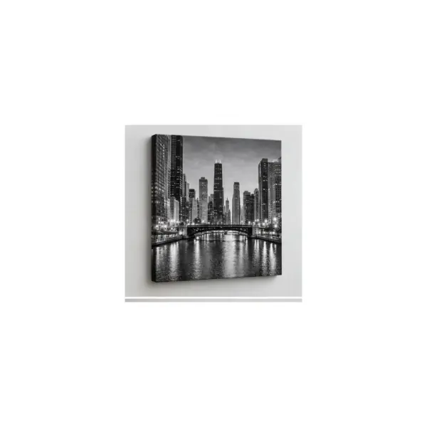 Monochrome City Matte Canvas Wall Art