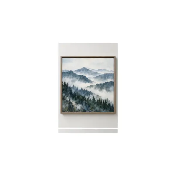 Watercolor Ridge Framed Canvas Wall Art