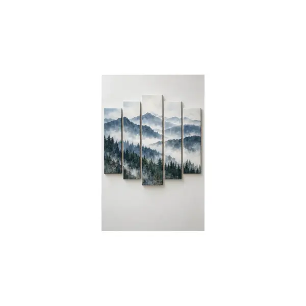 Watercolor Ridge Five-Panel Canvas Set